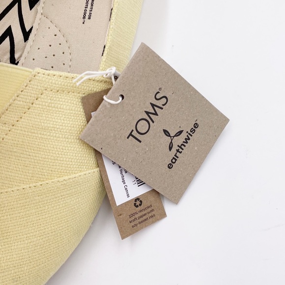 NEW Toms Women's Alpargata Heritage Canvas Cotton Slip On Shoes in Banana Yellow - Picture 3 of 8